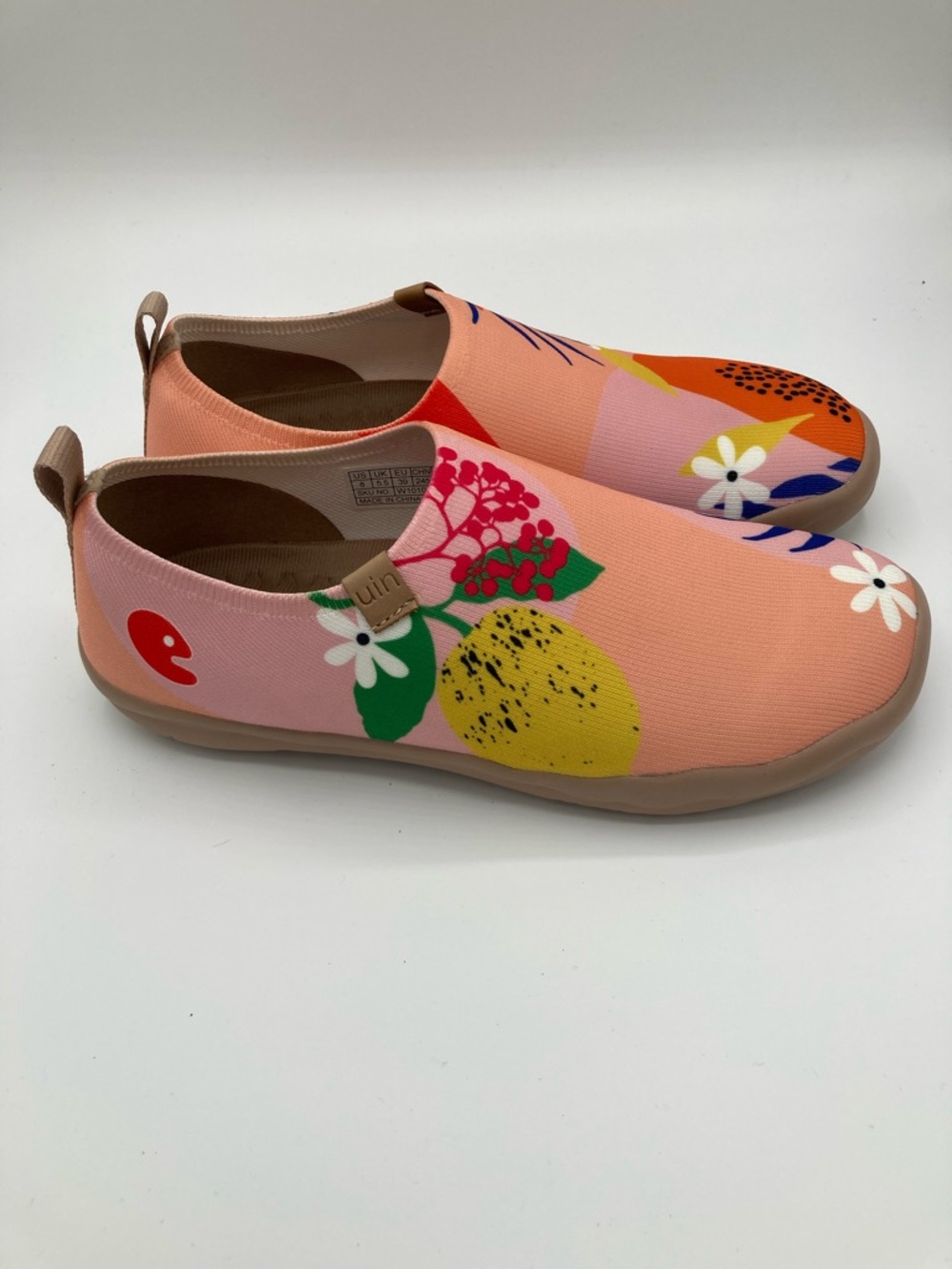 Uin Toledo Womens Walking Travel Shoes Vibrant Artsy Summer Fruits Size 8